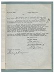 The Three Stooges Signed Contract From 1943 With Their Manager Harry Romm -- With Curly's Signature
